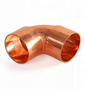 Отвод медный 22 мм 90 градусов однораструбный